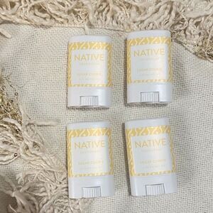 Lot Of 4 Native Sugar Cookie Scent Mini Travel Size Deodorant .35oz Each New
